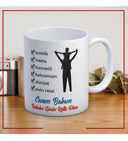 Canım Babam Baskılı Babalar Günü Kupa Bardak -16