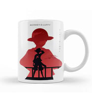 Luffy One Piece in Silhouette Kupa Bardak Porselen