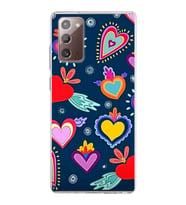 PrintiFy Samsung Galaxy Note 20 ile Uyumlu 1mm Slim Fit Retro Colors 3 Baskılı Şeffaf  Kılıf