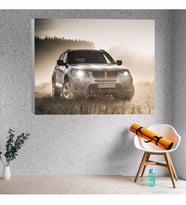 Doğa Manzaralı Bmw Araba Dekoratif Kanvas Tablo