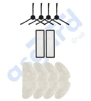 Dreame F9 PRO Uyumlu 4 Yan Fırça 2 Filtre 4 Mop PKT-iasgf0000278