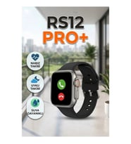 RS12 PRO+ Titanyum Kasa Akıllı Saat 45mm 3D AMOLED Ekran GPS Bluetooth Arama Özellikli