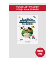 Sünnet Düğünü Karşılama Panosu , Kişiye Özel Tasarlabilir Model ve Stand Seçenekli (Model 1)