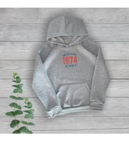 1974 Classic Göğüs Baskılı Unisex Oversize Sweatshirt (Gri)