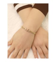 14 Ayar Altın J Harfi Gurmet Bileklik (Gold)