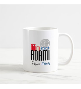 Bilim Adamı Kupa Bardak (1. Tasarım) (Beyaz)