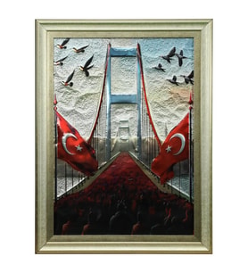 e38 EL İŞÇİLİĞİ  ALİMİNYUM KABARTMA TABLO 62x82 CM - 6361