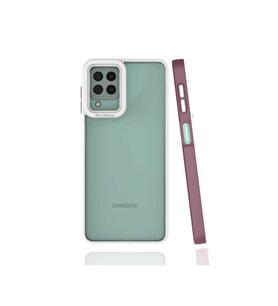Samsung Galaxy M32 Uyumlu Kılıf Zore Mima Kapak (Mürdüm)
