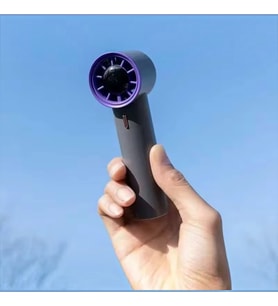 Mini Taşınabilir Turbo El Fanı – Yüksek Hızlı, Akıllı Dijital Ekran, Usb-C Şarj Edilebilir, Kompakt, Modern Mor