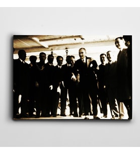Atatürk Ege Vapurunda Kanvas Tablo