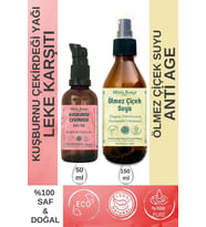 50ml Soğuk Sıkım Kuşburnu Çekirdeği Yağı, Ölmez Çiçek Suyu 150ml %100 Saf