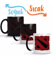 Dota 2 Logo Sihirli Kupa Bardak Porselen