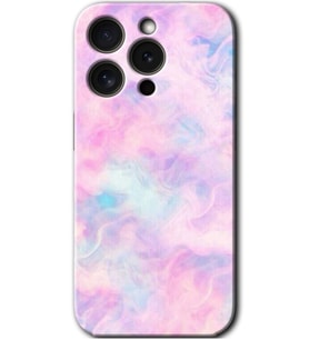 İphone 15 Pro Max Kılıf HD Desen Baskılı Kılıf - Pembe-Duman