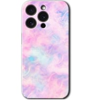 İphone 15 Pro Max Kılıf HD Desen Baskılı Kılıf - Pembe-Duman