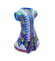 ÇİNİ KAFTAN, %100 EL İŞLEMESİ, ÖZEL ÜRETİM, DETAYLI İŞÇİLİK, 3 FARKLI RENK SEÇENEĞİ, 22-16 cm (Ebru Mavi)