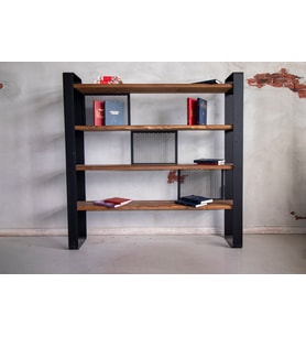 Masif Ahşap Kitaplık 120 BEYAZ