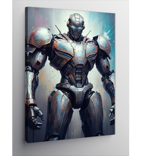 Kanvas Tablo Robot Asker