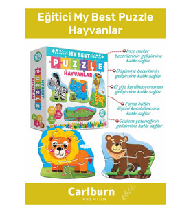 Özel Üretim Zeka Geliştirici Eğitici Çocuk El Göz Koordinasyonu My Best Puzzle Hayvanlar