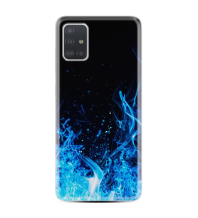 Samsung a71 A72 A73 A7 A9 2018 C7 C9 Kılıf Desenli Silikon Blue Fire 1678