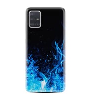Samsung a71 A72 A73 A7 A9 2018 C7 C9 Kılıf Desenli Silikon Blue Fire 1678