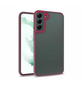 Samsung Galaxy S22 Plus Kılıf Case, Kamera Lens Korumalı Elektroplatin Kaplama Sert PC Koruyucu Colourful Platinum Serisi (Kırmızı)