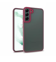 Samsung Galaxy S22 Plus Kılıf Case, Kamera Lens Korumalı Elektroplatin Kaplama Sert PC Koruyucu Colourful Platinum Serisi (Kırmızı)