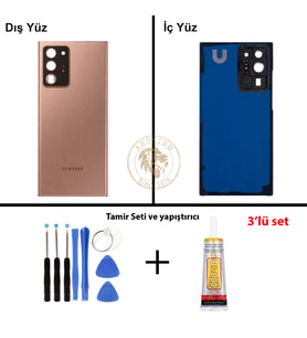 Samsung Note 20 Ultra Mistik Bronz Arka Pil Kapağı Batarya Kapağı + Yapıştırıcı ve Vida Seti