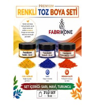 3'lü Set Premium Parafin Soya Wax Toz Mum Boyası Hobi Seti - 5 cc (Sarı, Mavi, Turuncu) BKFAB3SRMT5G