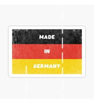 Made in Germany Araba Leptop Oto Sticker 13cm 4 Adet E
