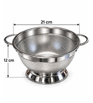 Paslanmaz Çelik Ayaklı Süzgeç 21 cm (Küçük Boy)