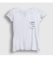 Presmono Kadın Beyaz Look Mom Astroworld Travis Scott T-Shirt 42917tt (Beyaz)