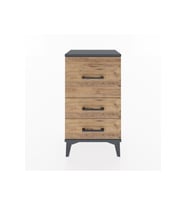 Arges Komodin 3 Çekmeceli 44x30x80 Antrasit-Çam