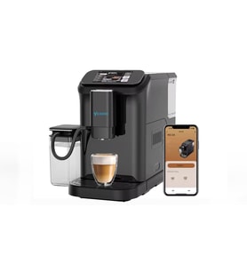 Yasomi Brewsta WS-D5 Çelik Kahve Öğütücülü, Süt Köpürtücülü, Dokunmatik Ekranlı Full Otomatik Espresso Makinesi (Siyah)