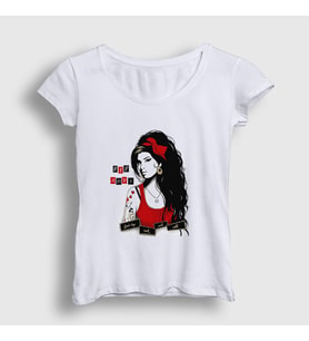 Presmono Kadın Beyaz Goodbye Amy Winehouse T-Shirt 152012tt