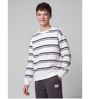 LCW Kids Lacivert Çizgili Erkek Çocuk Sweatshirt