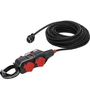 Brennenstuhl Profesyonel Powerblock Serisi IP54 Lisanslı Asma Aparatlı 4 Soketli 15 Metre Kablolu Seyyar Uzatma Priz H07RN-F 3G1.5 (Siyah)