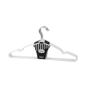 Lunaev Beyaz 10PCS Silikon Kaplamalı Metal Elbise Askısı 40 cm