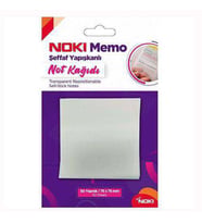 Noki Memo 75*75 Şeffaf Yapışkanlı Not Kağıdı 50 Yaprak 12300
