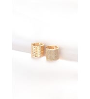 Pirinç Gold Renk Taşlı Minimal Küpe TJ-BKP8890