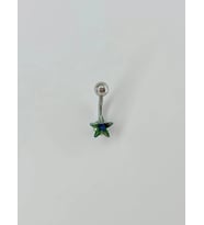 Mistik Topaz Taşlı Yıldız Detaylı Göbek Piercing - Pg0026
