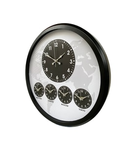 Siyah Sade ve Şık 52 Cm Dünya Saati (Standart)