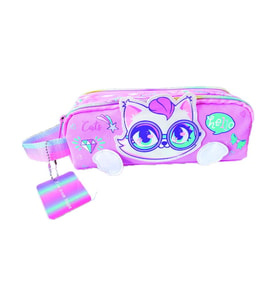 DREAM VEST GÖZLÜKLÜ KEDİ ÇİFT GÖZLÜ KALEM KUTU ÇOK RENKLİ (K)