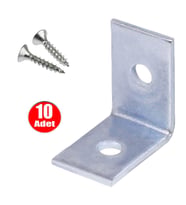 Aletçantam Mobilya Dolap Köşe L Gönye  20x25x25 Bağlantı  - 10 Adet