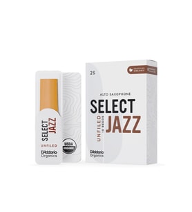 D\'Addario Woodwinds Organic Select Jazz Unfiled Alto Saksafon Kamışı No:2 Soft