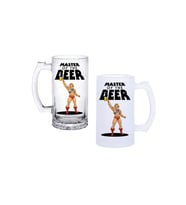 Ghostbastır Design Heman Kulplu Bira Bardağı Buzlu veya Şeffaf Seçenekli 0101