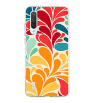 PrintiFy Xiaomi Mi 9 Lite ile Uyumlu 1mm Slim Fit Retro Renkler 5 Baskılı Şeffaf  Kılıf