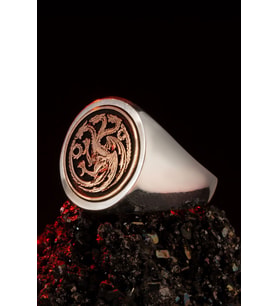 House Of The Dragon Gümüş Erkek Yüzük Bronz Renk