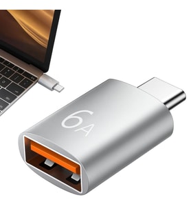 SChitec 6A Type-C to UsbA Dönüştürücü Adaptör Hızlı Şarj ve Veri Aktarım Adaptörü Gümüş J624