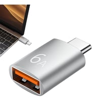 SChitec 6A Type-C to UsbA Dönüştürücü Adaptör Hızlı Şarj ve Veri Aktarım Adaptörü Gümüş J624