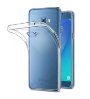 Samsung Galaxy C7 Uyumlu Kılıf Zore Kamera Korumalı Süper Silikon Kapak (Renksiz)